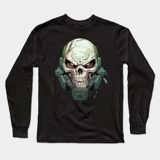 Space Doom Marine Classic Game Skull Long Sleeve T-Shirt